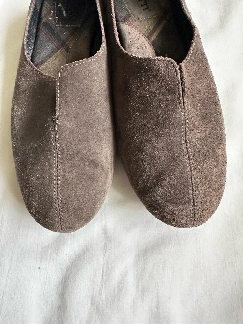 Born Brown Suede Not he’d Round Toe Slip-On Loafers Flats